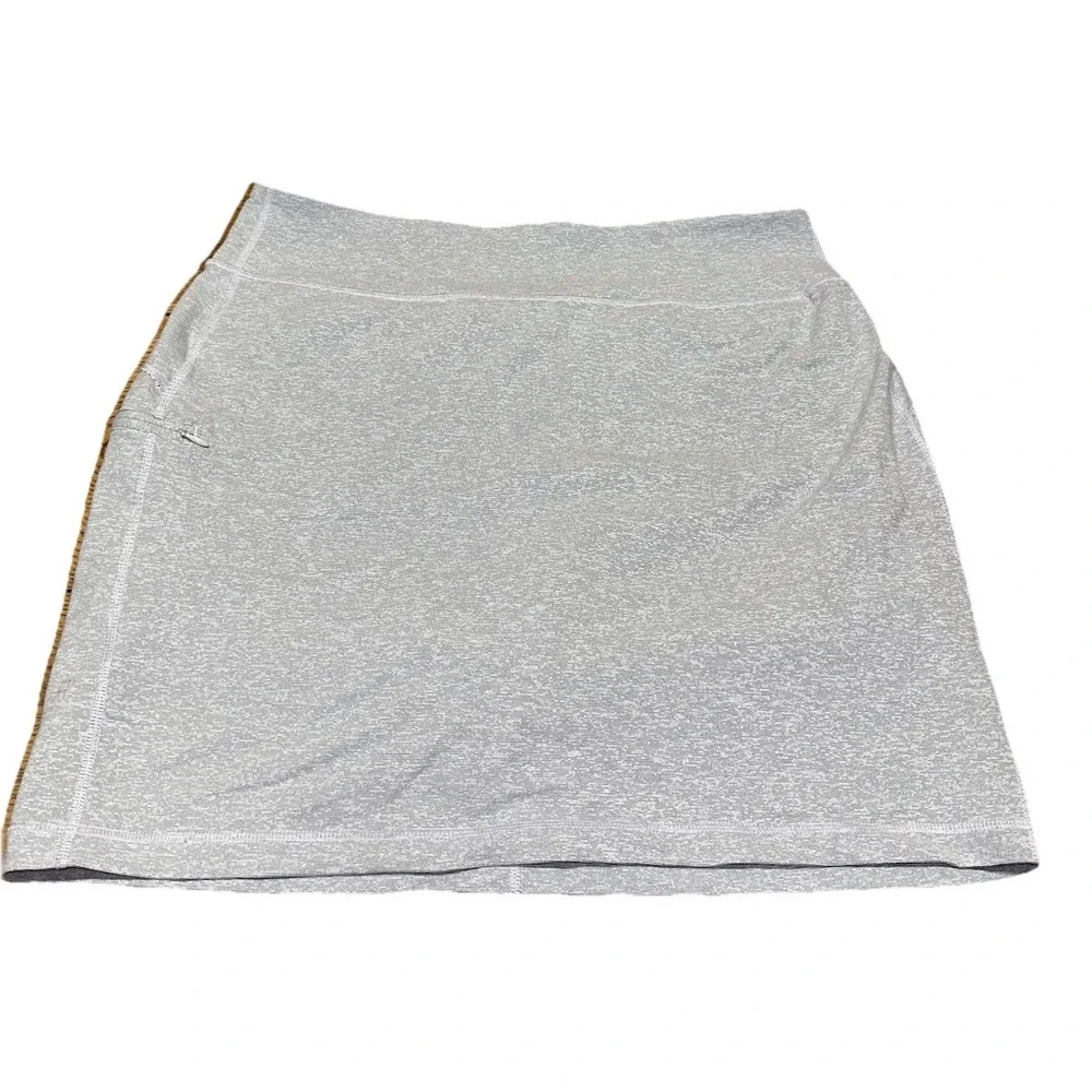 Duluth Trading Co NoGA Classic Stretch Skort Skirt Gray Pockets Women's‎ L $49 - Picture 2 of 10